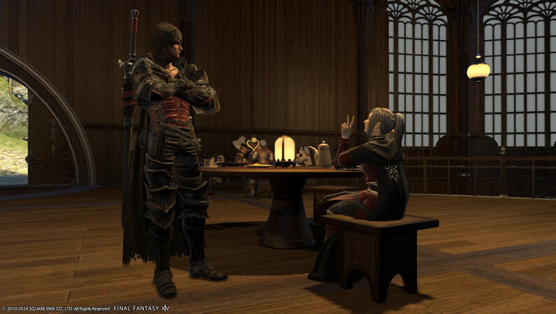 "Two wines please, Clive!"