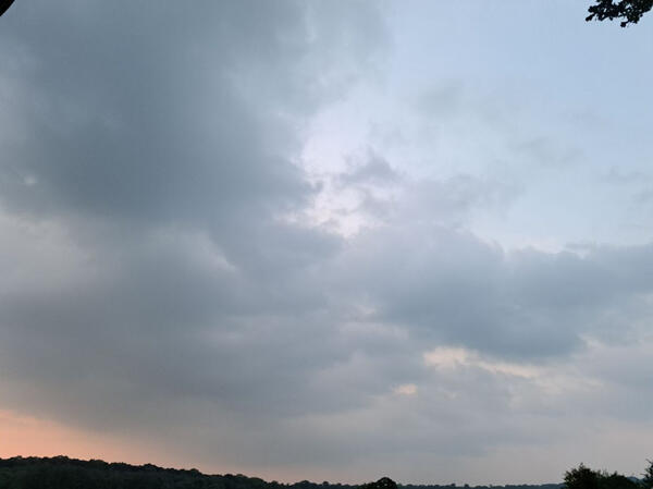 Sunset and prestorm sky photograph